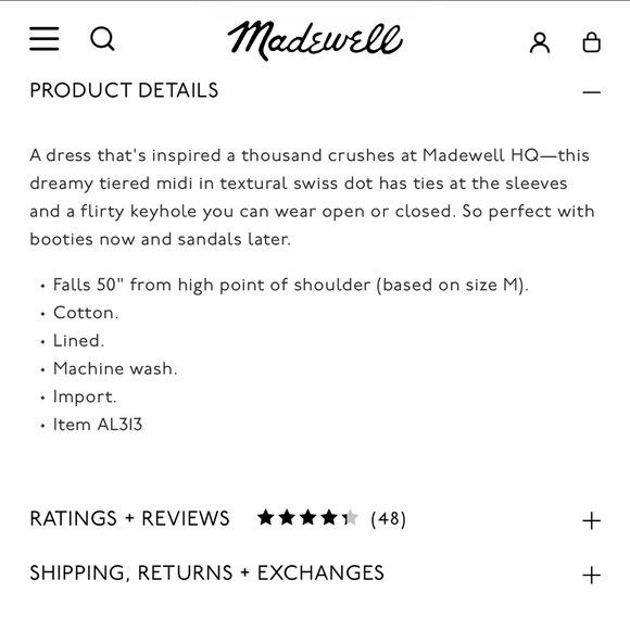 Madewell Swiss Dot Tie-Sleeve Tiered Midi Dress - Picture 5 of 11